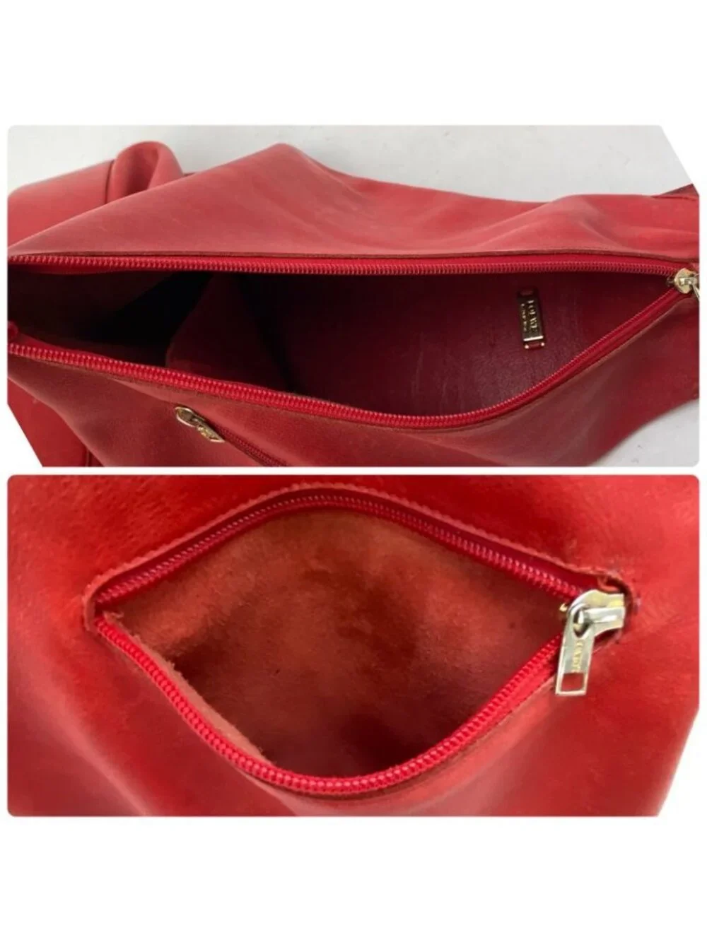 Loewe Shoulder Bag Anagram Leather Red Backpack Travel - Picture 7 of 15